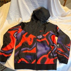 Nike Kids Black and Purple windbreaker jacket with Red Accents